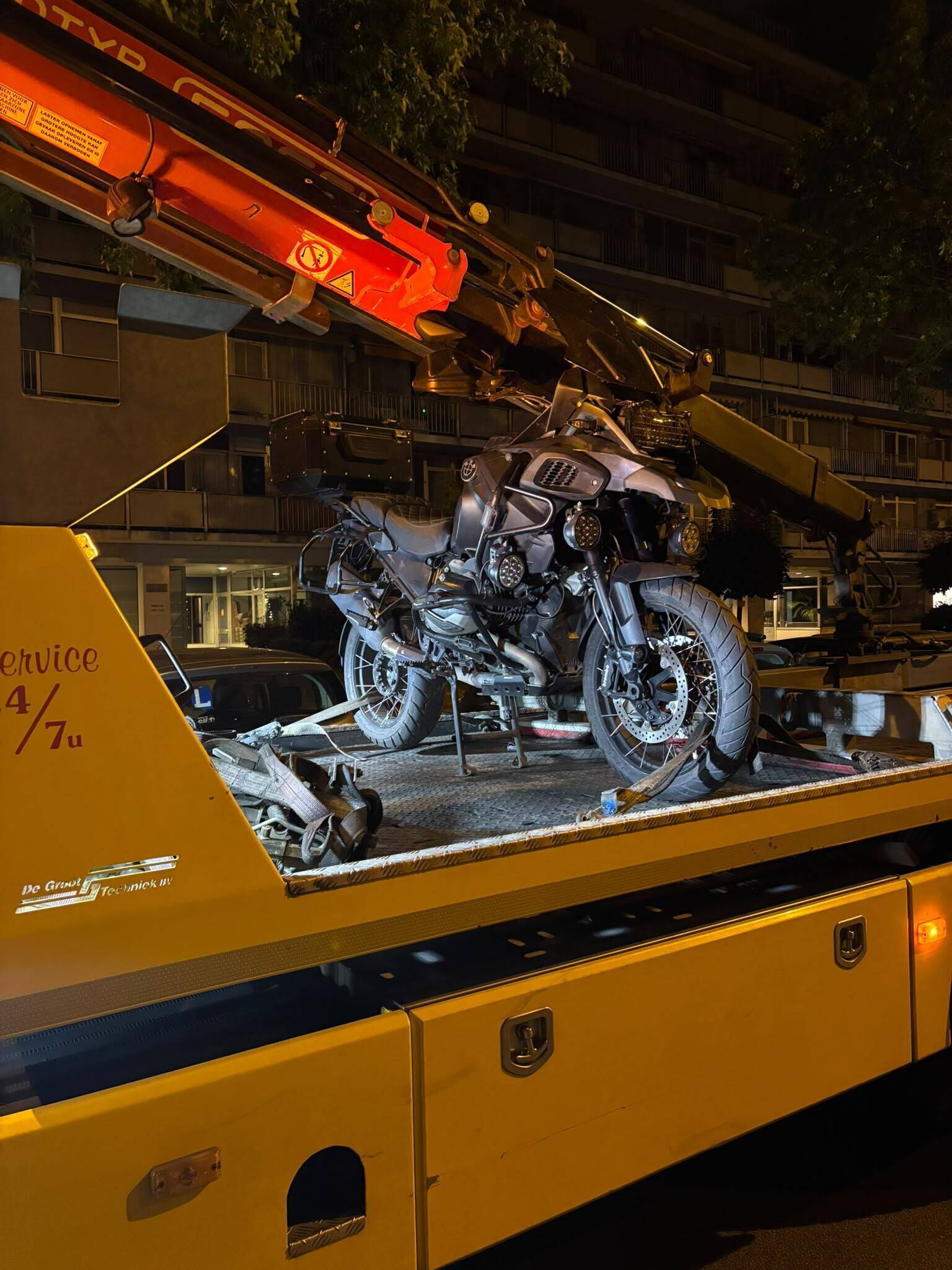 In beslag genomen motorfiets